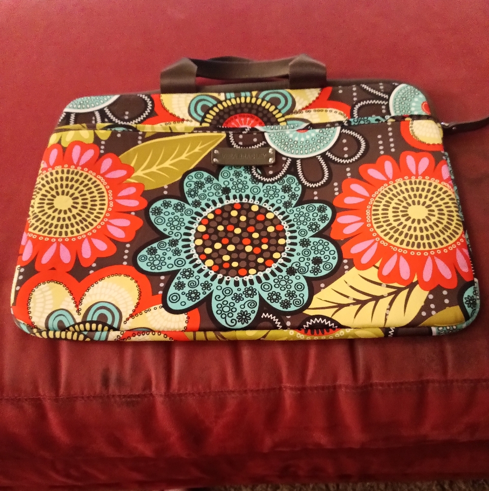 Vera Bradley Colorful Floral Laptop Bag with Handles